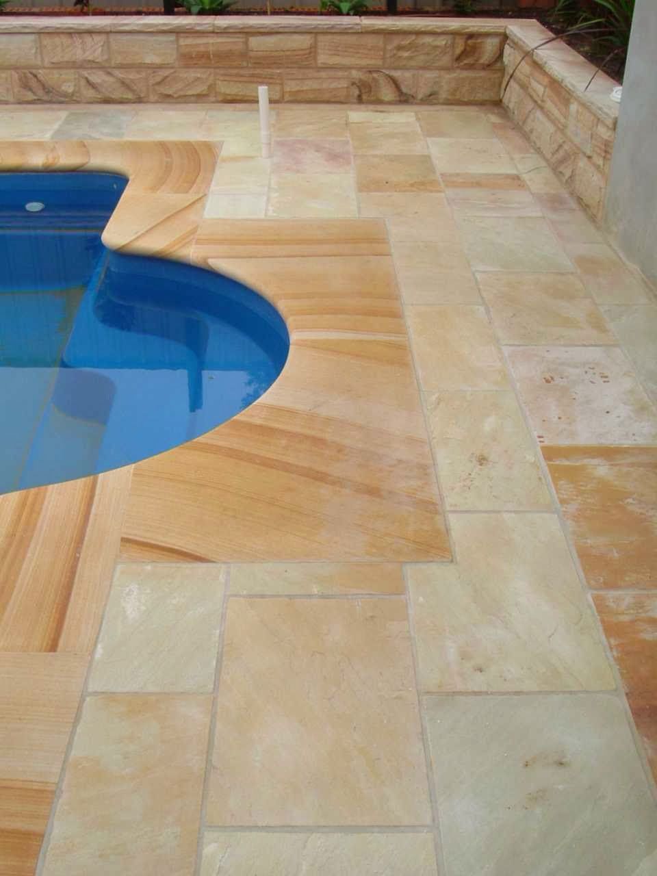 Sandstone pool coping — Mega Stoneworks, Sydney